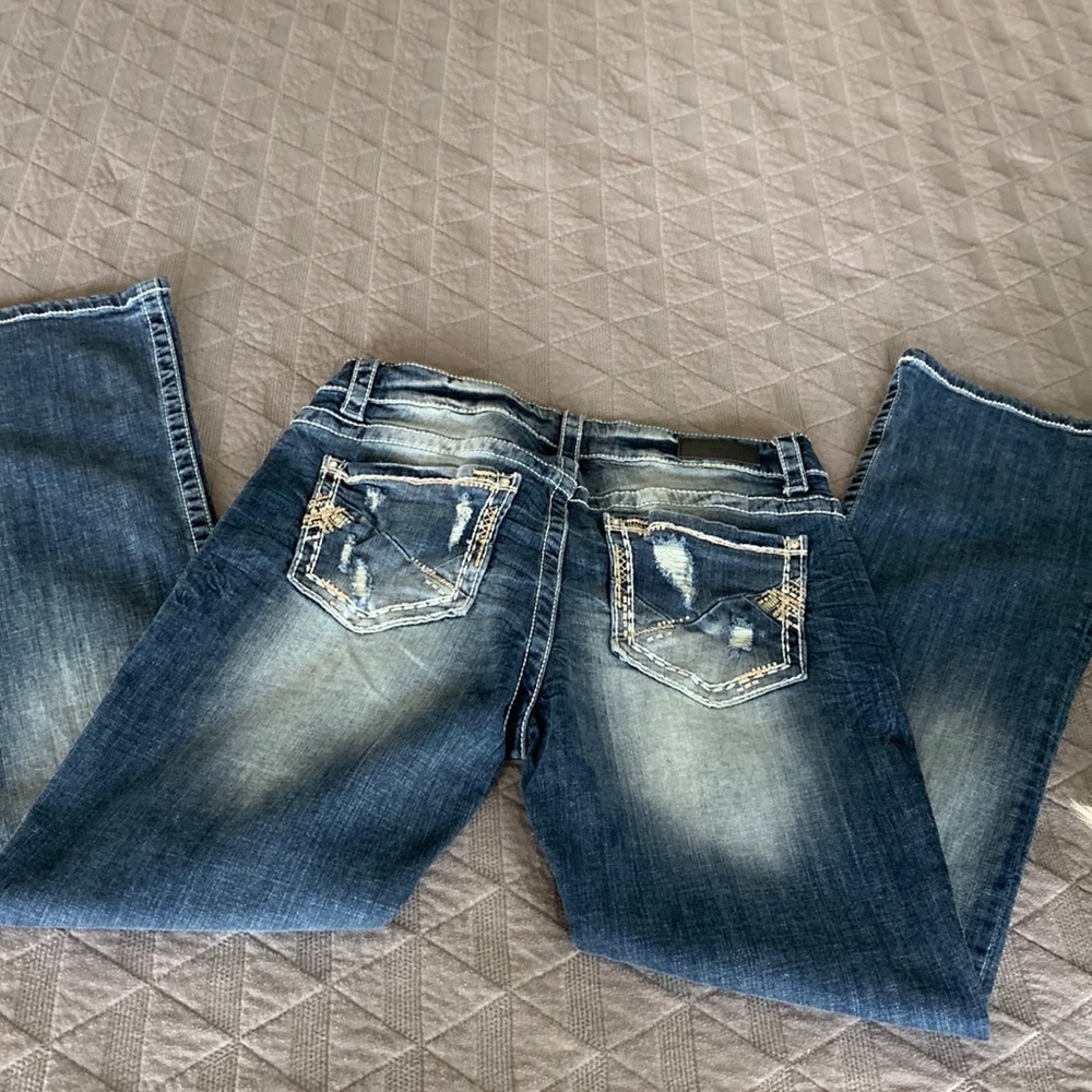 Lynx Daytrip Boot Cut Jeweled Jeans